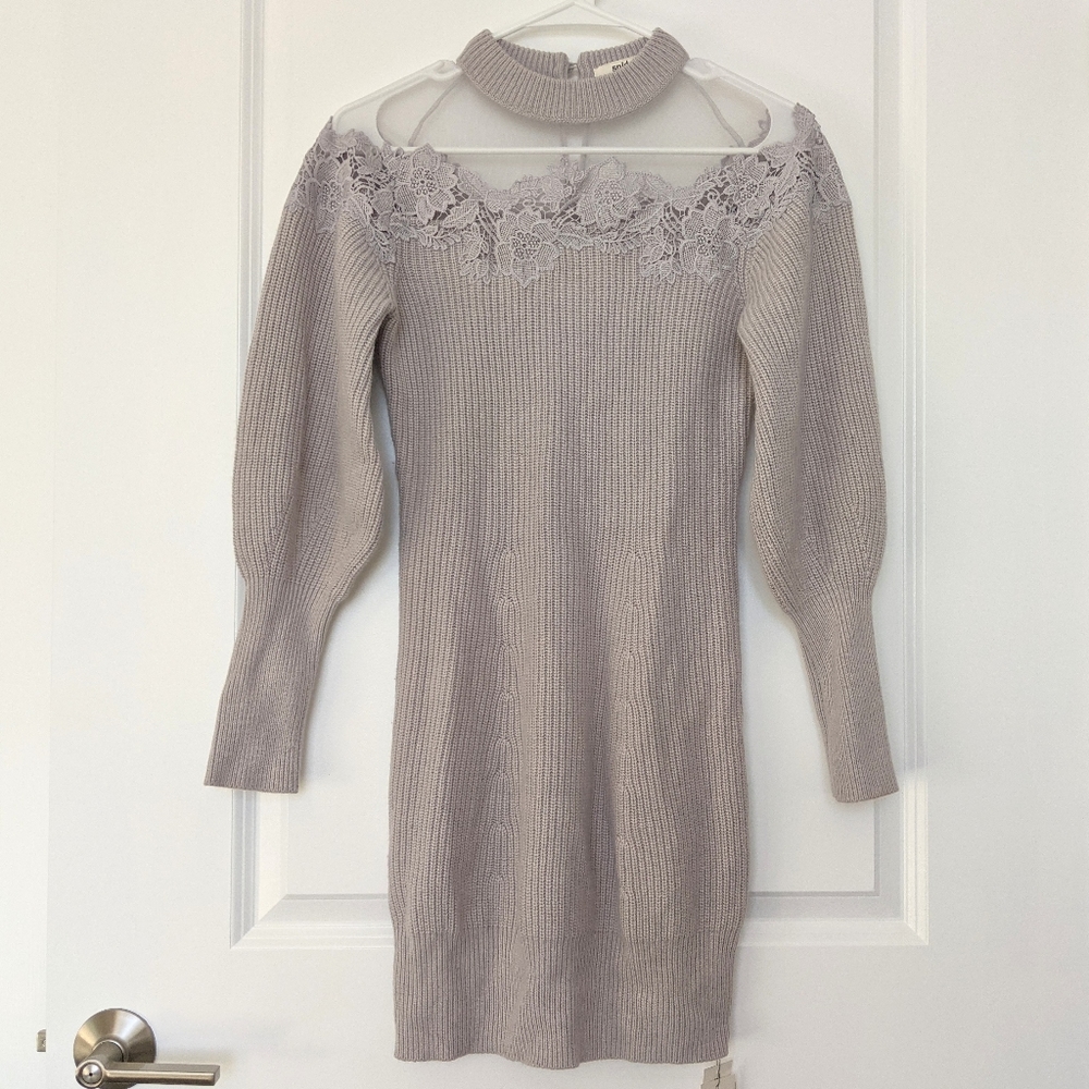 NEW Snidel Embroidery Lace Sweater Dress